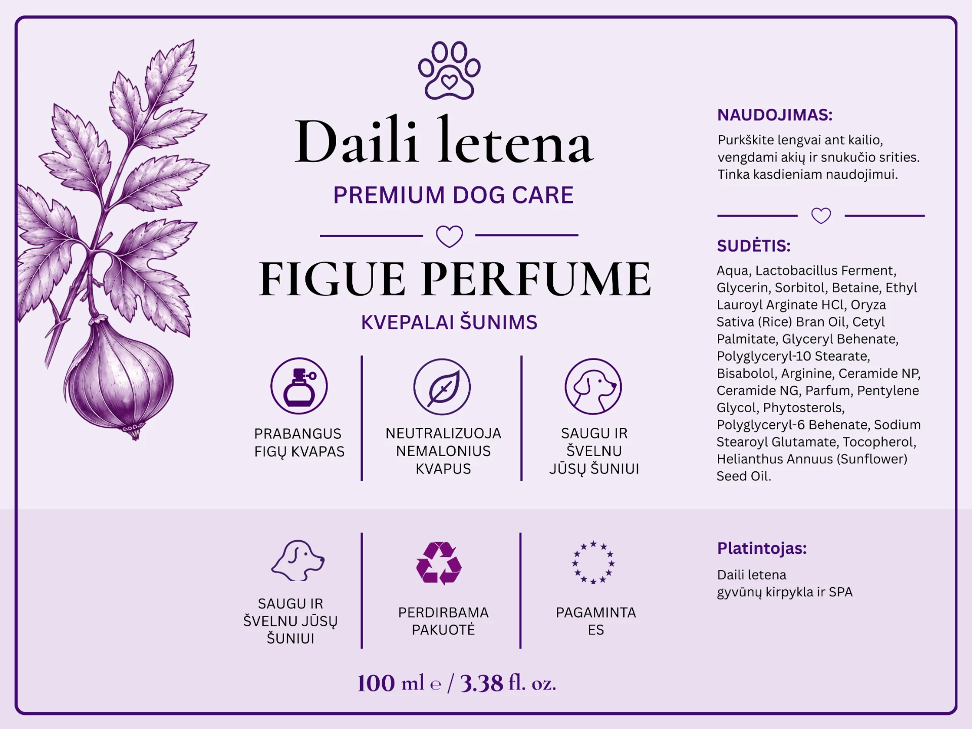 Daili letena perfuma etiķete