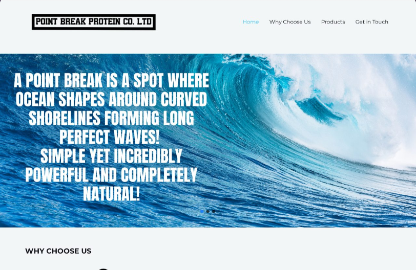 POINT BREAK LTD landing lapa — Mattengo mājaslapas izveide