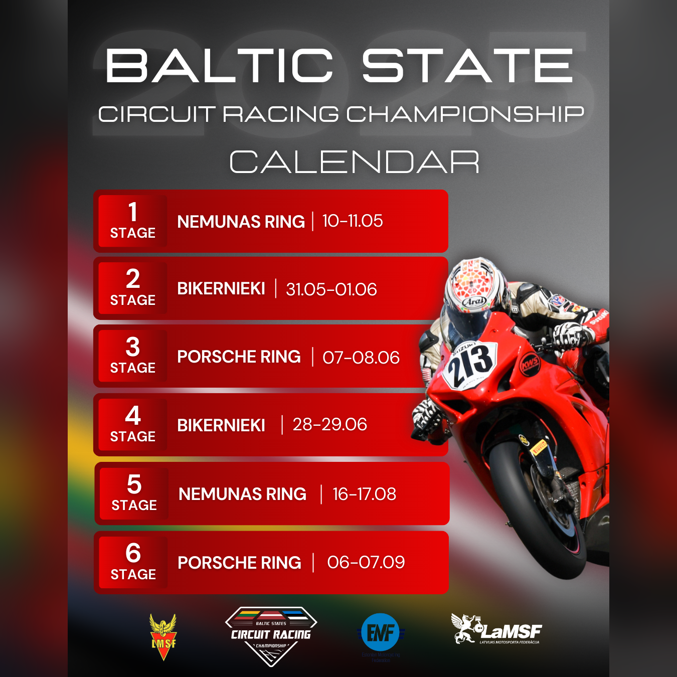 Baltic State 2025 kalendārs